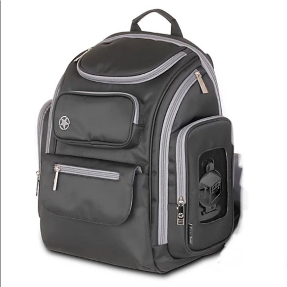 Jeep Accessories Jeep Perfect Pockets Backpack Diaper Bag In Black